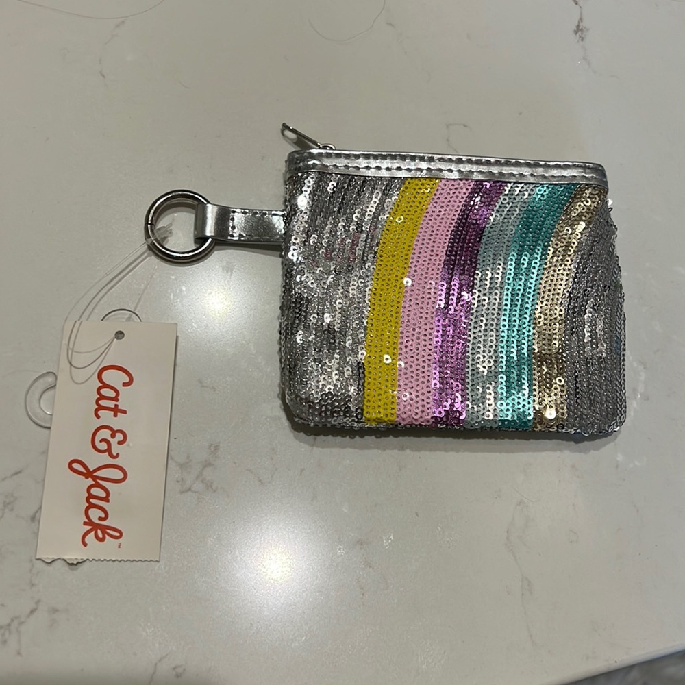 🆕 Sequin zippered pouch